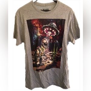 BLACK MATTER TREX ALIEN SPACESHIP DESERT TEE